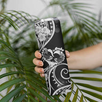 New Zealand Valentine Skinny Tumbler Aroha Gray Piwakawaka LT05 - Polynesian Pride