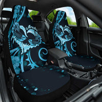 New Zealand Valentine Car Seat Cover Aroha Cyan Piwakawaka LT05 One Size Cyan - Polynesian Pride