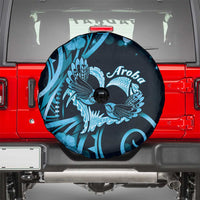 New Zealand Valentine Spare Tire Cover Aroha Cyan Piwakawaka LT05 - Polynesian Pride