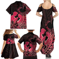 Alofa Samoa Valentine Red Family Matching Summer Maxi Dress and Hawaiian Shirt Love Is The Greatest Thing LT05 - Polynesian Pride