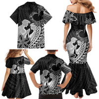 Alofa Samoa Valentine Black Family Matching Mermaid Dress and Hawaiian Shirt Love Is The Greatest Thing LT05 - Polynesian Pride