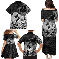 Alofa Samoa Valentine Black Family Matching Puletasi and Hawaiian Shirt Love Is The Greatest Thing LT05 - Polynesian Pride
