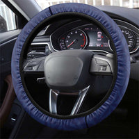 Wake Island Steering Wheel Cover Tribal Pattern With Hibiscus Flowers