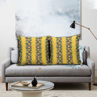 Aloha Hawaii Mardi Gras Pillow Cover Gold Style
