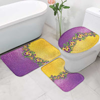 Hawaii Mardi Gras Bathroom Set Plumeria Lei Beads Glitter Style