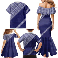 Tonga Queen Salote College Family Matching Mermaid Dress and Hawaiian Shirt 100 Years Anniversary Navy Color LT05 - Polynesian Pride