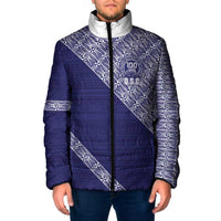 Tonga Queen Salote College Padded Jacket 100 Years Anniversary Navy Color LT05 Men Navy - Polynesian Pride