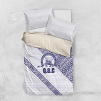 Tonga Queen Salote College Bedding Set 100 Years Anniversary White Color LT05 US Twin 172cm x 218cm White - Polynesian Pride