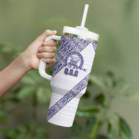 Tonga Queen Salote College Tumbler With Handle 100 Years Anniversary White Color
