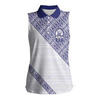 Tonga Queen Salote College Women Sleeveless Polo Shirt 100 Years Anniversary White Color LT05 Female White - Polynesian Pride