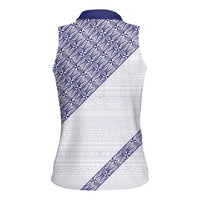 Tonga Queen Salote College Women Sleeveless Polo Shirt 100 Years Anniversary White Color LT05 - Polynesian Pride