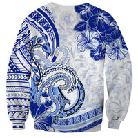 Polynesia Paisley Sweatshirt Mix Navy Polynesian Pattern LT05 - Polynesian Pride