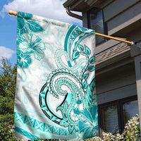 Polynesia Paisley Garden Flag Mix Teal Polynesian Pattern