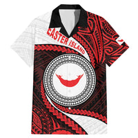 Easter Island Family Matching Mermaid Dress and Hawaiian Shirt Moai Statues Polynesian Style LT05 Dad's Shirt - Short Sleeve Red - Polynesian Pride