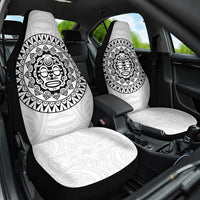 New Zealand Aotearoa Car Seat Cover Maori Te Mata O Rongokako LT05 One Size White - Polynesian Pride