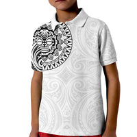 New Zealand Aotearoa Kid Polo Shirt Maori Te Mata O Rongokako LT05 Kid White - Polynesian Pride