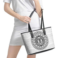 New Zealand Aotearoa Leather Tote Bag Maori Te Mata O Rongokako LT05 - Polynesian Pride