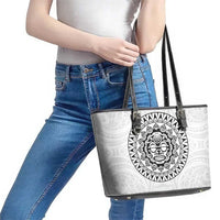 New Zealand Aotearoa Leather Tote Bag Maori Te Mata O Rongokako LT05 - Polynesian Pride