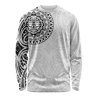 New Zealand Aotearoa Long Sleeve Shirt Maori Te Mata O Rongokako LT05 Unisex White - Polynesian Pride