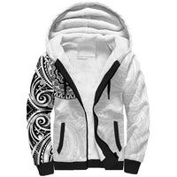 New Zealand Aotearoa Sherpa Hoodie Maori Te Mata O Rongokako LT05 Unisex White - Polynesian Pride