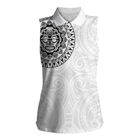 New Zealand Aotearoa Women Sleeveless Polo Shirt Maori Te Mata O Rongokako LT05 Female White - Polynesian Pride