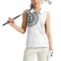 New Zealand Aotearoa Women Sleeveless Polo Shirt Maori Te Mata O Rongokako LT05 - Polynesian Pride