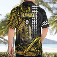 Hawaii Kuhio The Citizen Prince Hawaiian Shirt Gold Polynesian Tribal Tattoo