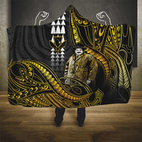 Hawaii Kuhio The Citizen Prince Hooded Blanket Gold Polynesian Tribal Tattoo