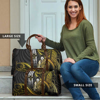 Hawaii Kuhio The Citizen Prince Travel Bag Gold Polynesian Tribal Tattoo