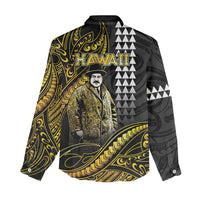Hawaii Kuhio The Citizen Prince Women Casual Shirt Gold Polynesian Tribal Tattoo LT05 - Polynesian Pride