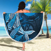 New Zealand Matariki Beach Blanket Maori Koru With Humpback Whale Blue