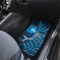 New Zealand Matariki Car Mats Maori Koru With Humpback Whale Blue