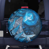New Zealand Matariki Spare Tire Cover Maori Koru With Humpback Whale Blue