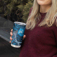 New Zealand Matariki Tumbler Cup Maori Koru With Humpback Whale Blue