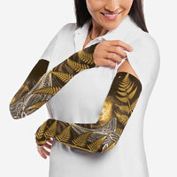 New Zealand Matariki Arm Sleeves Maori Koru With Humpback Whale Gold
