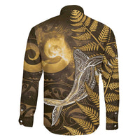 New Zealand Matariki Family Matching Summer Maxi Dress and Hawaiian Shirt Maori Koru With Humpback Whale Gold LT05 - Polynesian Pride