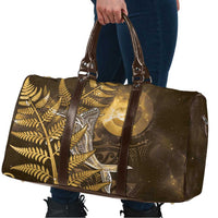 New Zealand Matariki Travel Bag Maori Koru With Humpback Whale Gold