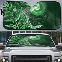 New Zealand Matariki Auto Sun Shade Maori Koru With Humpback Whale Green