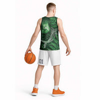 New Zealand Matariki Basketball Jersey Maori Koru With Humpback Whale Green