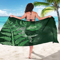 New Zealand Matariki Sarong Maori Koru With Humpback Whale Green