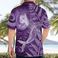 New Zealand Matariki Hawaiian Shirt Maori Koru With Humpback Whale Purple LT05 - Polynesian Pride