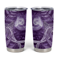 New Zealand Matariki Tumbler Cup Maori Koru With Humpback Whale Purple LT05 Purple - Polynesian Pride