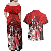 The First King Of Tonga Couples Matching Off Shoulder Maxi Dress and Hawaiian Shirt Tongan Pride LT05 - Polynesian Pride