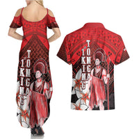 The First King Of Tonga Couples Matching Summer Maxi Dress and Hawaiian Shirt Tongan Pride LT05 - Polynesian Pride