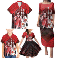 The First King Of Tonga Family Matching Puletasi and Hawaiian Shirt Tongan Pride LT05 - Polynesian Pride
