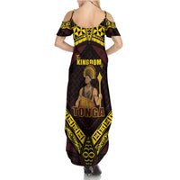 Tonga First King Family Matching Summer Maxi Dress and Hawaiian Shirt Ahoeitu Know Your Roots LT05 - Polynesian Pride