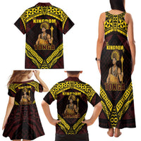 Tonga First King Family Matching Tank Maxi Dress and Hawaiian Shirt Ahoeitu Know Your Roots LT05 - Polynesian Pride