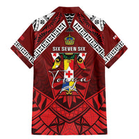 Tonga Emancipation Day Family Matching Mermaid Dress and Hawaiian Shirt Tongan Kupesi Pattern LT05 - Polynesian Pride