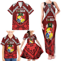 Tonga Emancipation Day Family Matching Tank Maxi Dress and Hawaiian Shirt Tongan Kupesi Pattern LT05 - Polynesian Pride