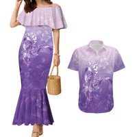 Lupus Awareness Month Couples Matching Mermaid Dress and Hawaiian Shirt Polynesian Style